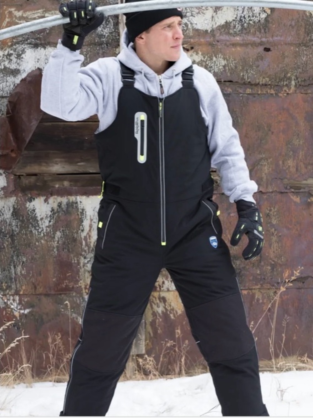 RefrigiWear 0795 Extreme -60 Collection Black Softshell Bib Overalls Pant Size M